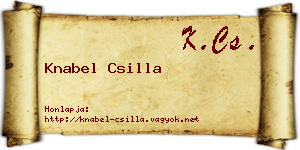 Knabel Csilla névjegykártya